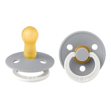 Sucettes BIBS | Sucette en Caoutchouc Naturel pour Bébé | Ensemble de 2 Sucettes Sans BPA | Fabriqué au Danemark | Taille 0-6 Mois