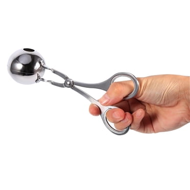 TOPINCN Boule de Melon pour Viande, Boule de Viande en Acier Inoxydable, Artisanat de Cuisine Boule de Viande en Acier Inoxydable Pâte à Biscuits Boule de Viande Cuillère Fabricant de Boules de Melon Grande