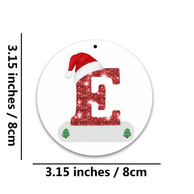 Birdeem Christmas Alphabet Decorations Personalized for Gift Christmas Tree Hanging Ornament Diy Decorations