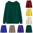 thumbnail image 3 of Men's Full Zip Hoodie Unisex Long Sleeve Hooded Sweatshirt Lightweigh Drawstring Zip Up Jacket with Pockets, 3 of 3