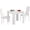 White, variant on HOMCOM Dining Table Set for 2, Square Kitchen Table and PU Chairs, Black