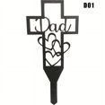 thumbnail image 1 of Metal Cross Stake Hollow Outdoor Decoration Creative Relatives Cemetery Ornament Easy Installation New, 1 of 2