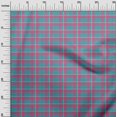 thumbnail image 2 of oneOone Polyester Lycra Teal Blue Fabric Madras Check Sewing Material Print Fabric By The Yard 56 Inch Wide, 2 of 4