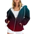 thumbnail image 1 of Veste Chandail à Capuche à Manches Longues Imprimée Décontractée pour Femmes, 1 of 6