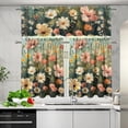 thumbnail image 4 of Wild Flowers Kitchen Curtains Set, Kitchen Curtains and Valances Set European Style Window Valance Set European Style Curtains for Cafe European Style Curtains for Dining Room, 4 of 5