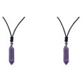 thumbnail image 1 of Transemion Handmade Clear Quartz Crystal Necklace Energy And Elegance Master StoneAdjustable Amethyst 2Set, 1 of 6
