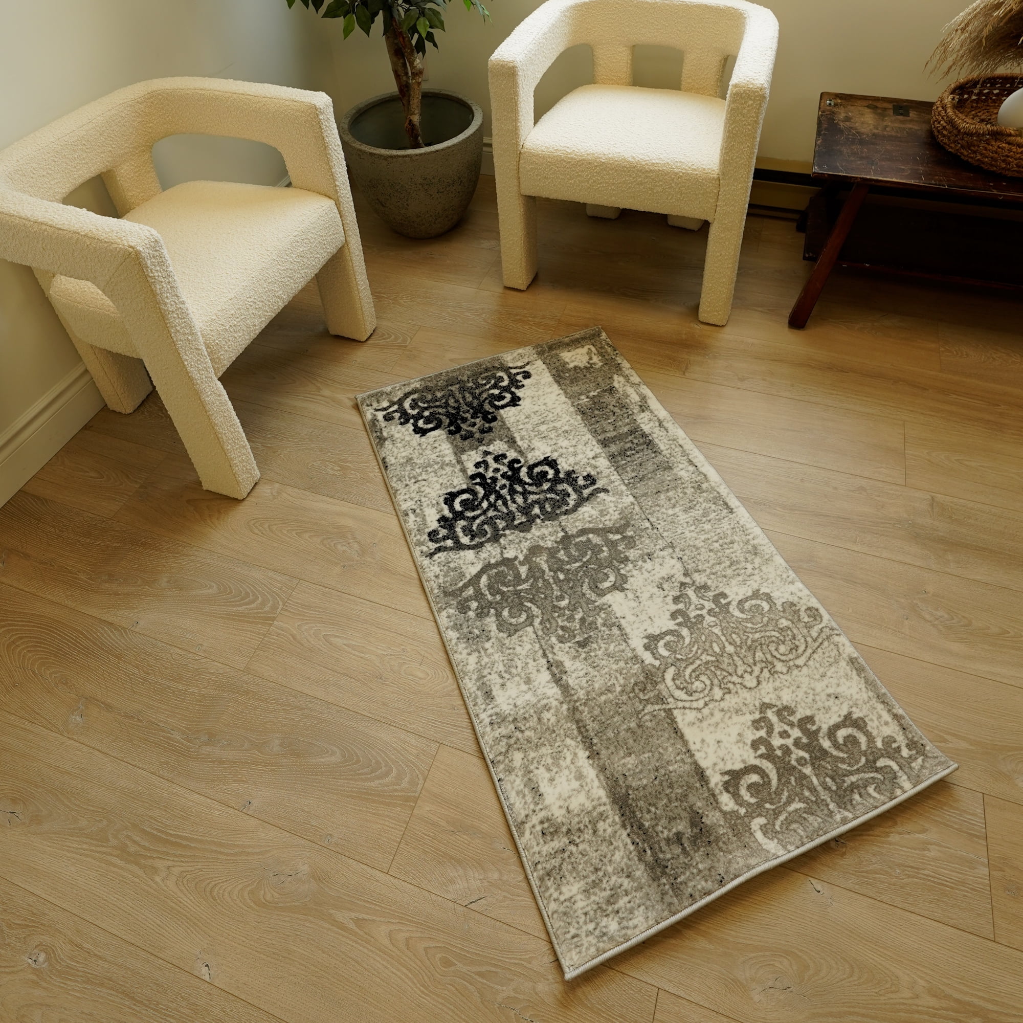 Rug Branch Montage Collection Tapis de couloir moderne damassé