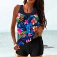 thumbnail image 1 of UPPADA Two Piece Tankini Swimsuits for Women High Waisted 2 Piece Bathing Suits Floral Print Tankini Set Tummy Control Modest Swimwear for Holiday Strapless Tankini Swimsuits for Women Multicolor,L, 1 of 6