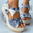 thumbnail image 4 of XZNGL Chaussures pour Femmes Chaussures Femmes Chaussures Décontractées Mode Femmes Unies Été Sandales à Lacets pour Dames Talon Compensé Chaussures de Plage Décontractées, 4 of 6