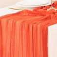 thumbnail image 3 of Semi-Sheer Gauze Table Runner Tablecloth Cheesecloth Dining Wedding Party Decor, 3 of 9