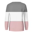 thumbnail image 5 of Meichang Chandails en Molleton Légers pour Femmes Col Rond Manches Longues Chandail Décontracté Tendance à Blocs de Couleur Automne avec Poches, 5 of 5