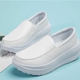 thumbnail image 1 of LSLJS Chaussures de Marche Légères et Souples à Bout Rond à Semelle Compensée Unies pour Femmes, Espadrilles Décontractées, Espadrilles pour Femmes, 1 of 5