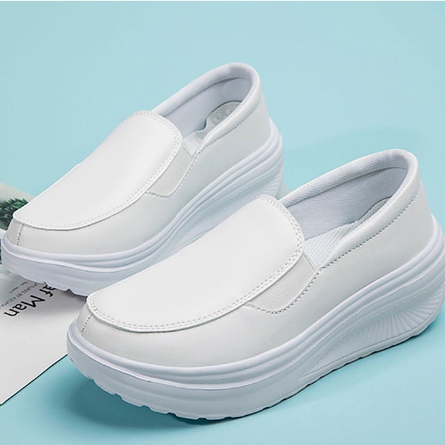 LSLJS Chaussures de Marche Légères et Souples à Bout Rond à Semelle Compensée Unies pour Femmes, Espadrilles Décontractées, Espadrilles pour Femmes