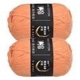 thumbnail image 1 of Unique Bargains Fil Acrylique Orange Pâle, Lot de 2 Écheveaux de 50 g, 1 of 7