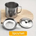 thumbnail image 1 of CNKOO 1Ensemble Ensemble de Filtres à Café Réutilisables en Acier Inoxydable Infuseur à Thé Passoire Pot de Rangement pour Huile de Cuisine Bacon Contenant à Gras Accessoire de Cafetière ZZZ, 1 of 6