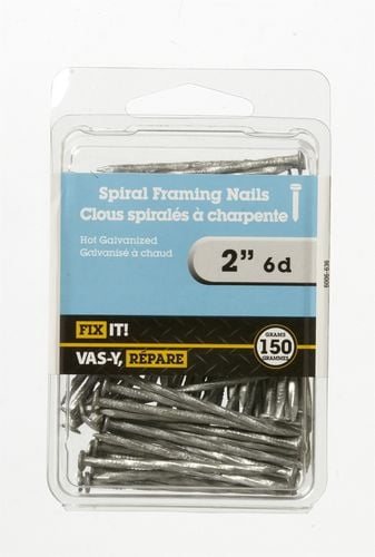 Clous toit spiralés galv chaud 2 po (6d) 150 grammes