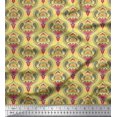thumbnail image 1 of Soimoi Poly Georgette Fabric Moroccan Damask Print Sewing Fabric Yard 52 Inch Wide, 1 of 3