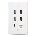 thumbnail image 4 of Plaque Murale à 6 Ports, Plaque Murale Cat6 RJ45 Largement Compatible Sans Gâchis de Fil pour Ordinateur, 4 of 8