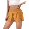 thumbnail image 1 of XZNGL Women Solid Running Shorts Sport Pant Elastic Waist Active Workout Pocket Shorts, 1 of 8