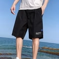 thumbnail image 3 of Cameland Men's Summer Beach Trousers Casual Drawstring Sports Have Pockets Short Pants, 3 of 4