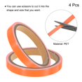 thumbnail image 3 of Unique Bargains 4 Rouleaux Ruban Phosphorescent 0,3 Po x 9,8 Pieds Ruban Fluorescent pour Animaux, Orange, 3 of 5