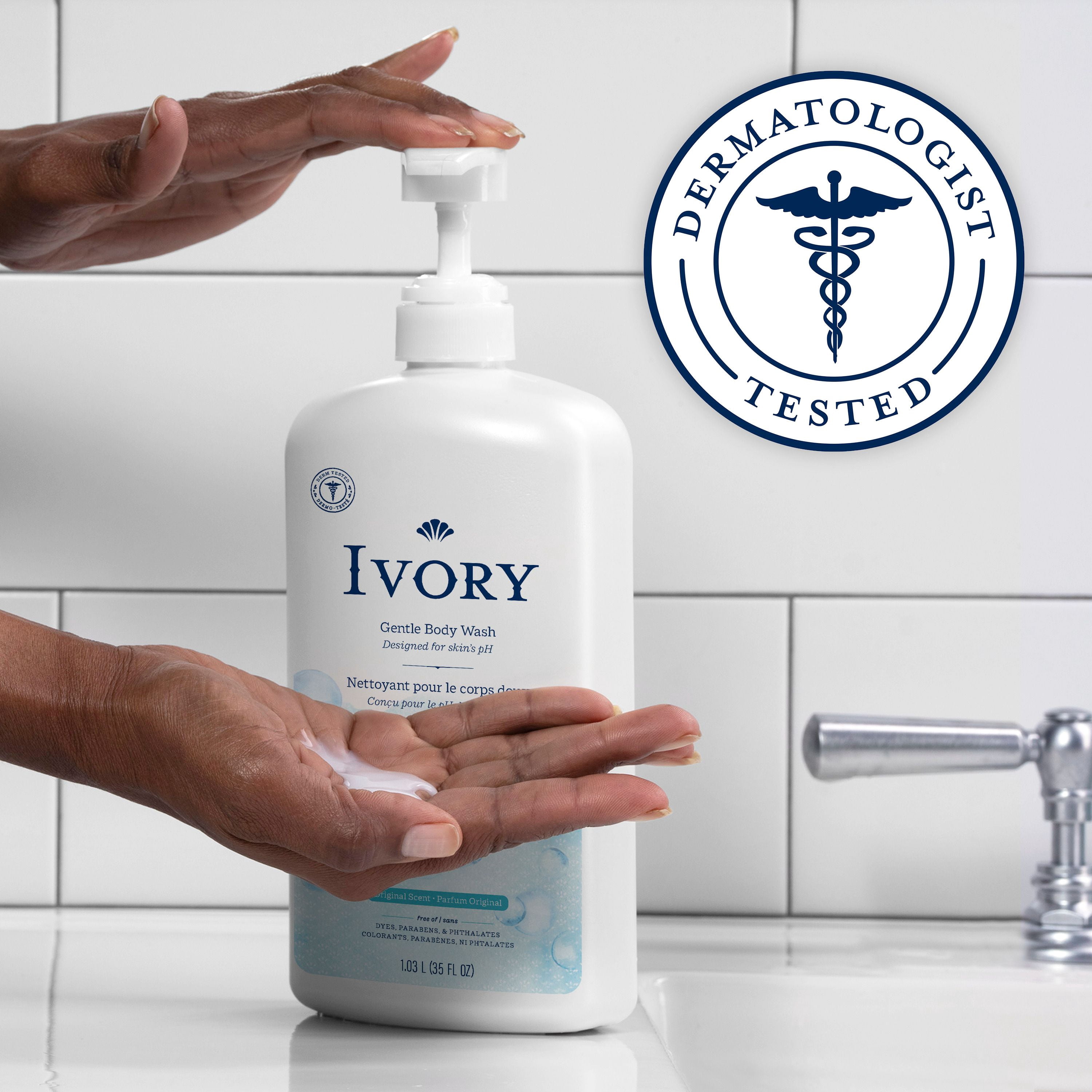 Ivory Nettoyant pour le Corps Doux & Délicat, Parfum Original