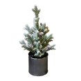 thumbnail image 1 of Flocking artificial Christmas tree, desktop cedar Christmas tree, indoor Christmas decorations, 1 of 5