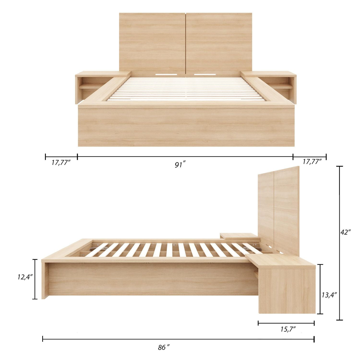 Ensemble de chambre à coucher Marcy 4 pièces avec lit