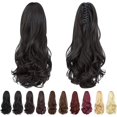 thumbnail image 1 of ORUYROP Extension de Queue de Cheval, extensions de Cheveux à Pince Griffe de 16 Pouces Queue de Cheval Cheveux Courts Bouclés Extension de Cheveux Pièce de Cheveux Synthétique d'Apparence Naturelle pour Femmes Noir Naturel, 1 of 6
