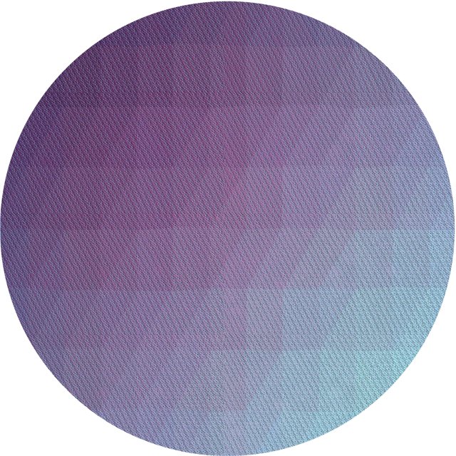 Ahgly Company Tapis Rond Lavable en Machine Intérieur Transitionnel Violet Clair Bleu, 3 Pieds Rond