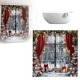 thumbnail image 4 of Fabric Shower Curtain With Reinforced Rustproof For Bathroom And Against Splashes And Leaks Fabric Shower Curtain Liner 60 72 Coastal Shower Curtain Set Clear Shower Curtain Liner Long 96 Thick, 4 of 8
