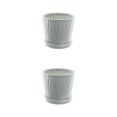 thumbnail image 4 of kurtrusly Modern Decorative Flower Pots Easy To Maintain Various Colors And Sizes light gray S pot+S tray 2Set, 4 of 6