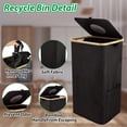 thumbnail image 3 of GBACHOOSE 26 Gallon Recycling Bins for Kitchen, 100L Indoor Recycle Bins with Lid with 1 Removeable Reusable Inner Bags for Bottle Can Plastics Stickers(Black), 3 of 7