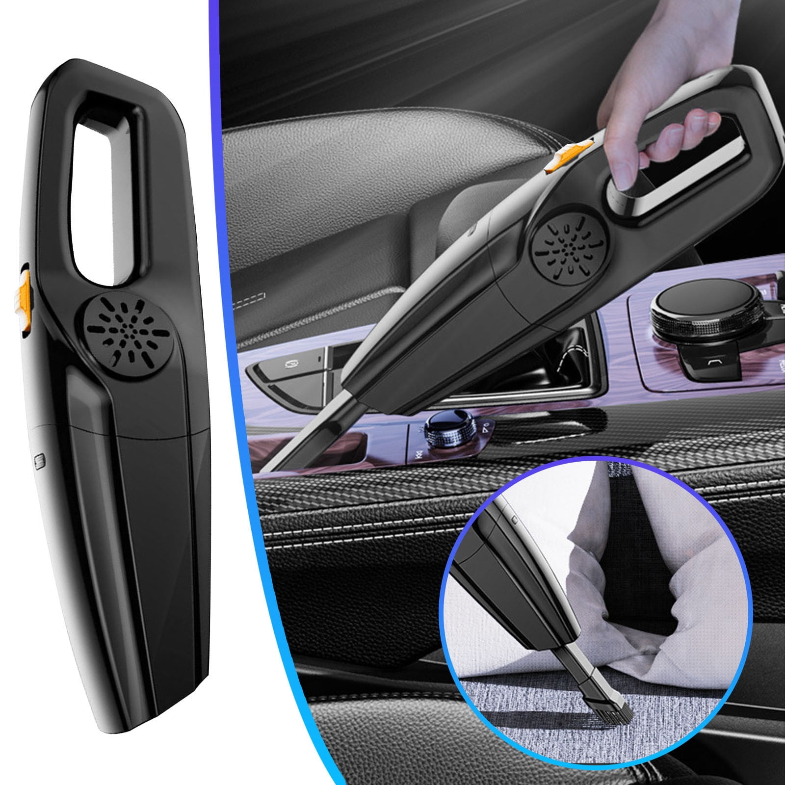 Kadlawus Vehicle Vacuum Cleaner for Car, Portable Wireless Handheld Dry and Wet Vacuum, High-Power Cordless Car Vacuum Cleaner for Pet Hair, Dust, Crumbs