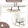 thumbnail image 2 of Costway 1 Pce Chaise Berçante pour Chambre de Bébé avec Dossier Réglable à 5 Niveaux et Repose-Pieds Rétractable, 2 of 10