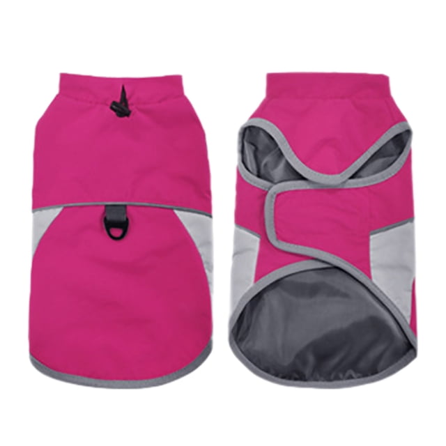 Reflective Cat Winter Jacket Adjustable Windproof Warm for Outdoor Walking Hiking