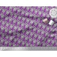 thumbnail image 3 of Soimoi Modal Satin Fabric Leaves & Floral Block Print Fabric by Yard 42 Inch Wide, 3 of 3
