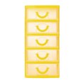 thumbnail image 1 of RXIRUCGD 13*9*18cm Mini Organizer Box Storage Container Case with 5 Clear Desktop Drawer Units,Yellow, 1 of 2