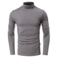 thumbnail image 4 of CEHVOM Chandail de Base à Col Montant Automne/hiver pour Homme, Grande Taille, Couleur Unie, Manches Longues, 4 of 5