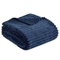 thumbnail image 2 of Mainstays couverture côtelée bleu marine – Lit 1 place, 2 of 8
