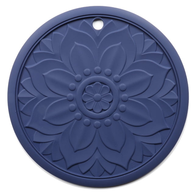 Kitchen Set Pots and Pans Non-Slip Carved Potholders Kitchen Heat Protection Pad for Countertop Set of 3.