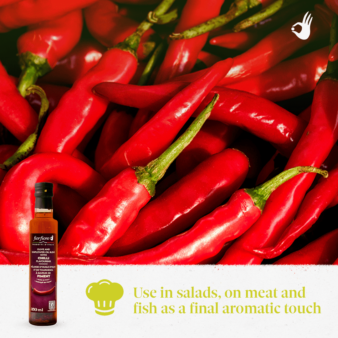 Fiorfiore Huile d'Olive Extra Vierge Mélangée au Piment