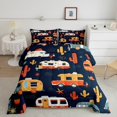 thumbnail image 1 of Erosebridal Rustic Camper Bedding Queen Comforter Set, Camping Down Comforter, Jungle Adventure Decor, Reversible 3pcs, 1 of 8