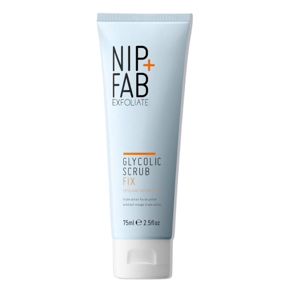 Nip + Fab Glycolic Acid Fix Face Scrub With Salicylic Acid Aha/Bha Exfoliating Facial Cleanser Polish For Refining Pores Skin 75 Ml 2.5 Fl Oz