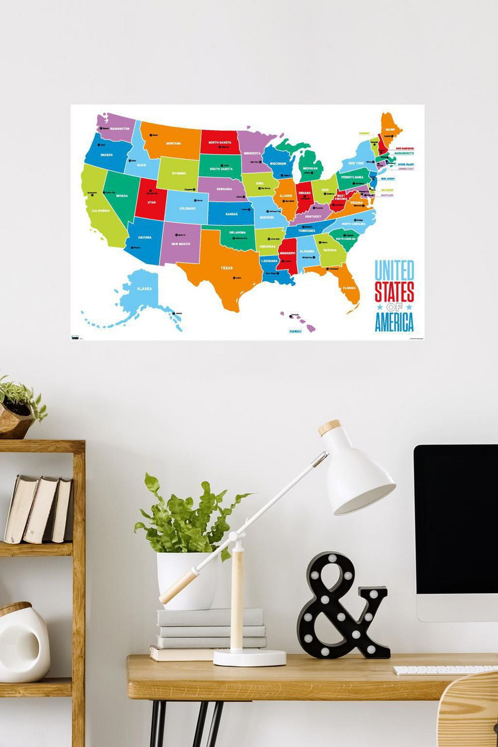 Map - United States Of America 2022 Wall Poster, 22.375" x 34"