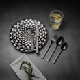 thumbnail image 3 of Thyme & Table 20-Piece Stainless Steel Black Medallion Flatware Set, Luxe Collection, 3 of 3