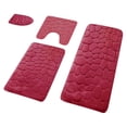 thumbnail image 2 of Dvkptbk Tapis de Salle de Bain Rouges Ensemble de Tapis de Bain 4 Pcs, Tapis de Bain en Mousse Mémoire pour Salle de Bain, Antidérapants Ultra Doux et Absorbants, Lavables à la Machine et Séchables Tapis de Toilette et de Douche Ensemble de Salle de Bain, 2 of 7