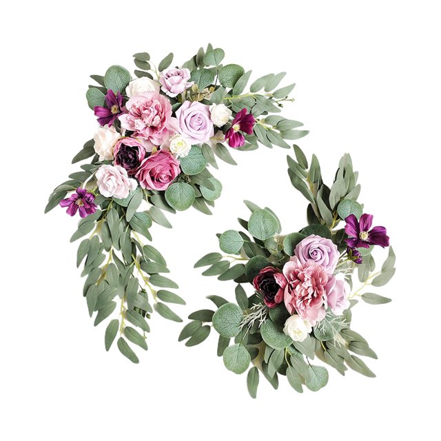 Abbracc 2 Pieces Artificial Wreath Artificial Floral Swag Simulation Garland Flower Swag p
