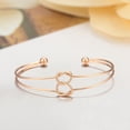 thumbnail image 3 of Gold Bridesmaid Jewelry Set Delicate Knot Chain Alloy Open Bangle Bracelets For Women, 3 of 5