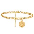 thumbnail image 1 of Initial Chevilles pour Femmes Charm Link Bracelet Cheville pour Adolescentes Alphabet(I), 1 of 5
